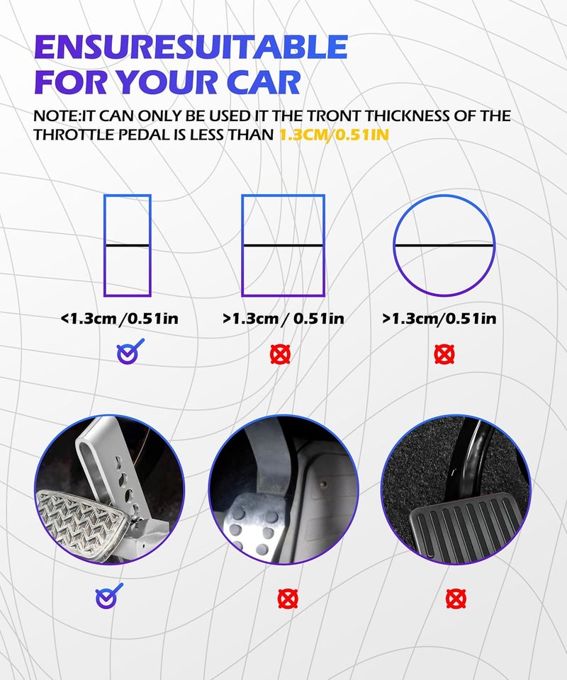 SCUARI Automobile Brake Clutch Car Lock,Anti Theft Car Device,Car Accessories Car Anti Theft Device,Stainless Steel Automobile Brake Throttle Pedal Lock with 3 Keys,Suitable for Cars,Trucks,Vans - Image 3
